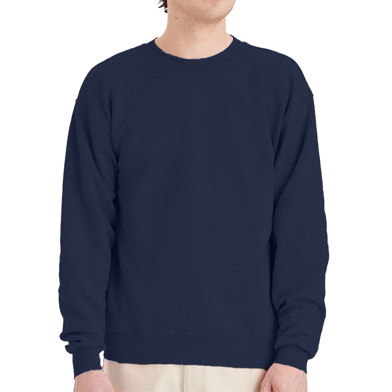 Hanes EcoSmart Unisex Crewneck Sweatshirt P160 Cotton-Poly Blend Fleece for Crafts